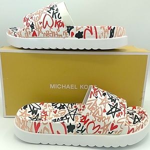 Michael Kors Tyra slide optic white